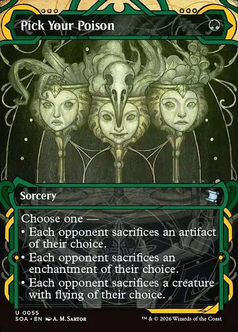 Magic The Gathering Secrets of Strixhaven Mystical Archive Single Card Uncommon Pick Your Poison 55 - ToyWiz Magic The Gathering Secrets of Strixhaven Mystical Archive Single Card Uncommon Pick Your Poison 55 - ToyWiz