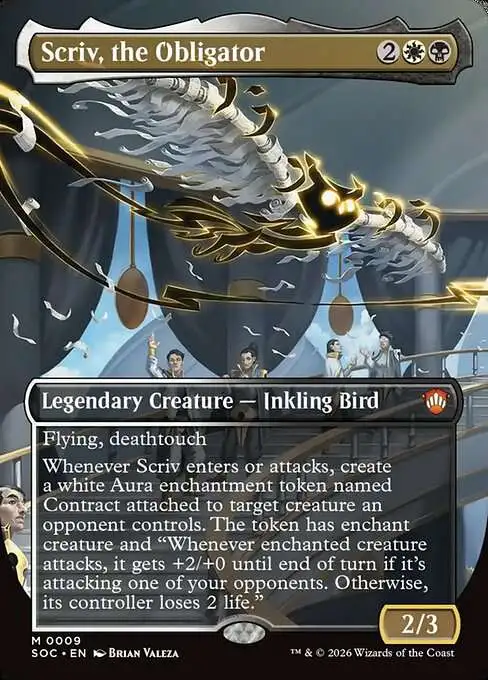 Magic The Gathering Secrets of Strixhaven Commander Single Card Mythic Rare  Scriv, the Obligator 9 Face Commander - ToyWiz
