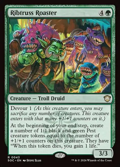 Magic The Gathering Secrets of Strixhaven Commander Single Card Rare  Ribtruss Roaster 43 - ToyWiz