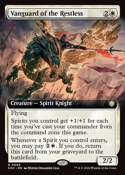 Magic The Gathering Secrets of Strixhaven Commander Single Card Rare  Vanguard of the Restless 66 Extended Art - ToyWiz