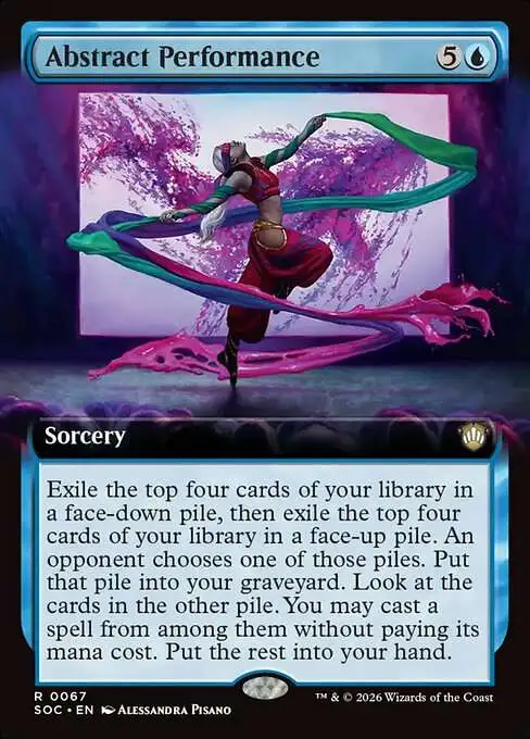 Magic The Gathering Secrets of Strixhaven Commander Single Card Rare  Abstract Performance 67 Extended Art - ToyWiz