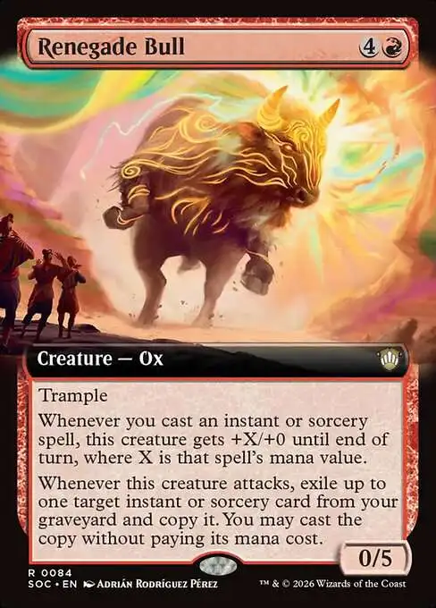 Magic The Gathering Secrets of Strixhaven Commander Single Card Rare  Renegade Bull 84 Extended Art - ToyWiz