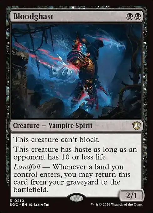 Magic The Gathering Secrets of Strixhaven Commander Single Card Rare  Bloodghast 210 FOIL - ToyWiz