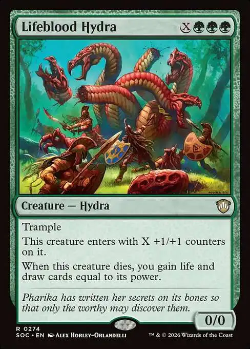 Magic The Gathering Secrets of Strixhaven Commander Single Card Rare  Lifeblood Hydra 274 - ToyWiz