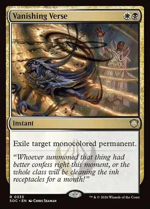 MtG Secrets of Strixhaven Commander Rare Vanishing Verse #335