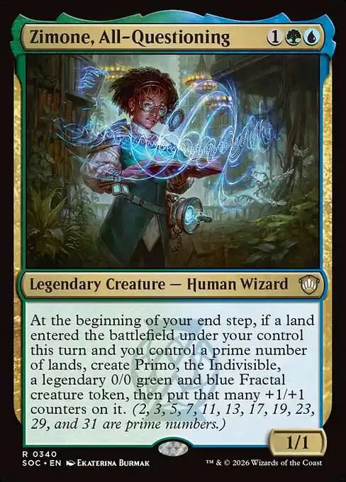Magic The Gathering Secrets of Strixhaven Commander Single Card Rare Zimone, All-Questioning 340 - ToyWiz Magic The Gathering Secrets of Strixhaven Commander Single Card Rare Zimone, All-Questioning 340 - ToyWiz