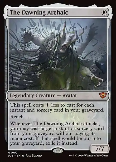 Magic The Gathering Secrets of Strixhaven Single Card Mythic Rare The Dawning Archaic 1 FOIL - ToyWiz Magic The Gathering Secrets of Strixhaven Single Card Mythic Rare The Dawning Archaic 1 FOIL - ToyWiz