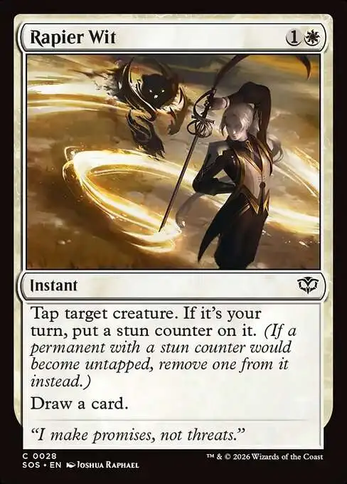 Magic The Gathering Secrets of Strixhaven Single Card Common Rapier Wit 28 - ToyWiz Magic The Gathering Secrets of Strixhaven Single Card Common Rapier Wit 28 - ToyWiz
