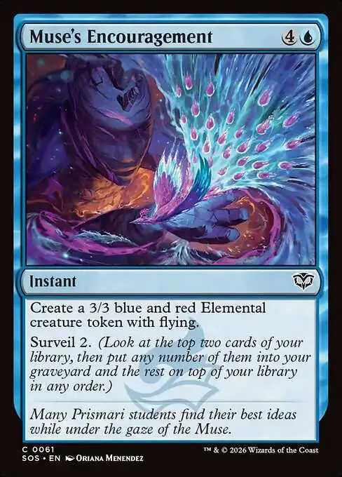 best surveil cards mtg Magic The Gathering Secrets of Strixhaven Single Card Common Muses Encouragement 61 EDH SECRETS OF STRIXHAVEN Common