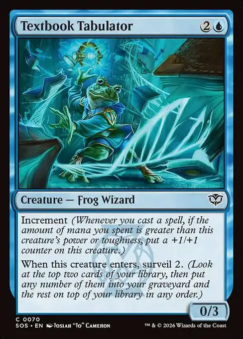 mtg 70 card deck Magic The Gathering Secrets of Strixhaven Single Card Common Textbook  Tabulator 70 FOIL