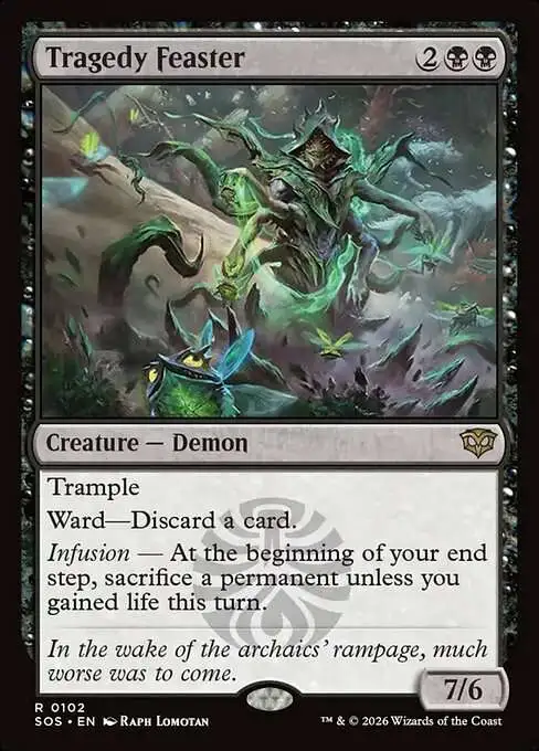 Magic The Gathering Secrets of Strixhaven Single Card Rare Tragedy Feaster 102 - ToyWiz Magic The Gathering Secrets of Strixhaven Single Card Rare Tragedy Feaster 102 - ToyWiz