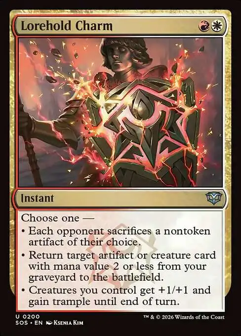 MtG Secrets of Strixhaven Uncommon FOIL Lorehold Charm #200