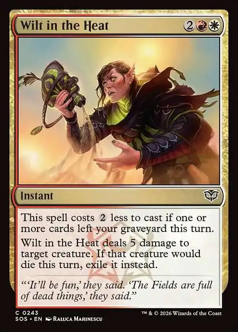 Magic The Gathering Secrets of Strixhaven Single Card Common Wilt in the  Heat 243 - ToyWiz