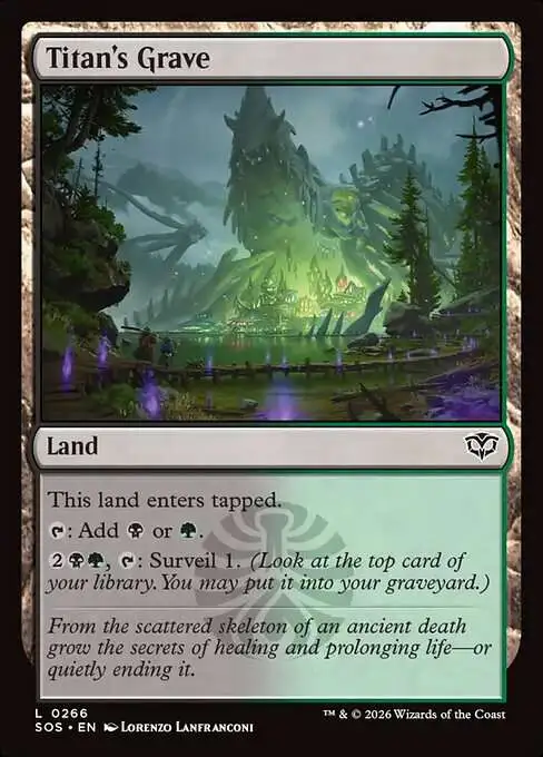 Magic The Gathering Secrets of Strixhaven Single Card Common Titans Grave 266 - ToyWiz Magic The Gathering Secrets of Strixhaven Single Card Common Titans Grave 266 - ToyWiz