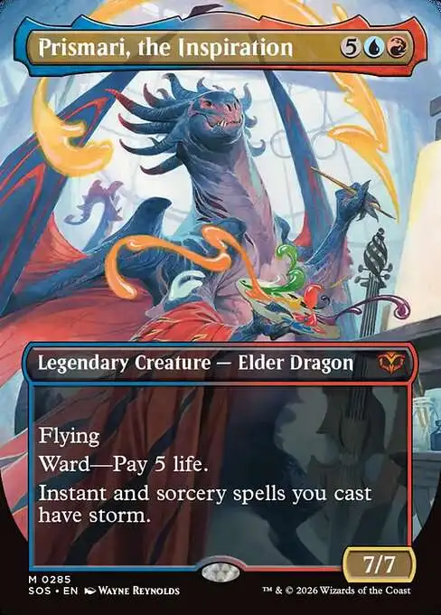 Magic The Gathering Secrets of Strixhaven Single Card Mythic Rare Prismari, the Inspiration 285 Borderless Dragon - ToyWiz Magic The Gathering Secrets of Strixhaven Single Card Mythic Rare Prismari, the Inspiration 285 Borderless Dragon - ToyWiz