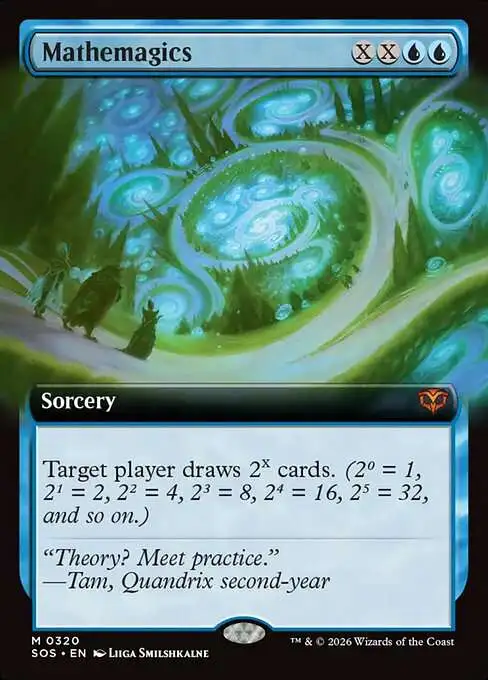 MtG Secrets of Strixhaven Mythic Rare Mathemagics #320 [Extended Art FOIL]