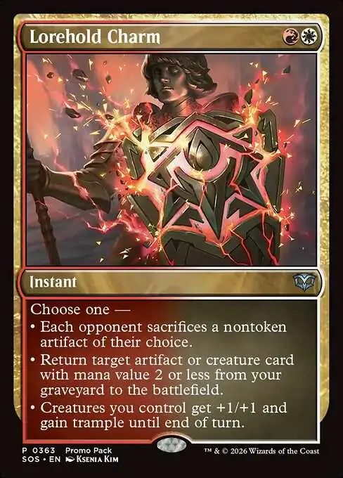 Magic The Gathering Secrets of Strixhaven Single Card Uncommon Lorehold  Charm 363 Promo Pack - ToyWiz