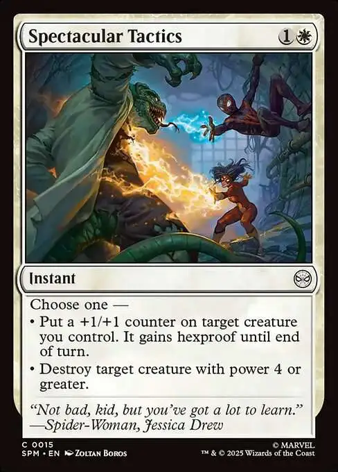 MtG Marvel Spider-Man Common FOIL Spectacular Tactics #15