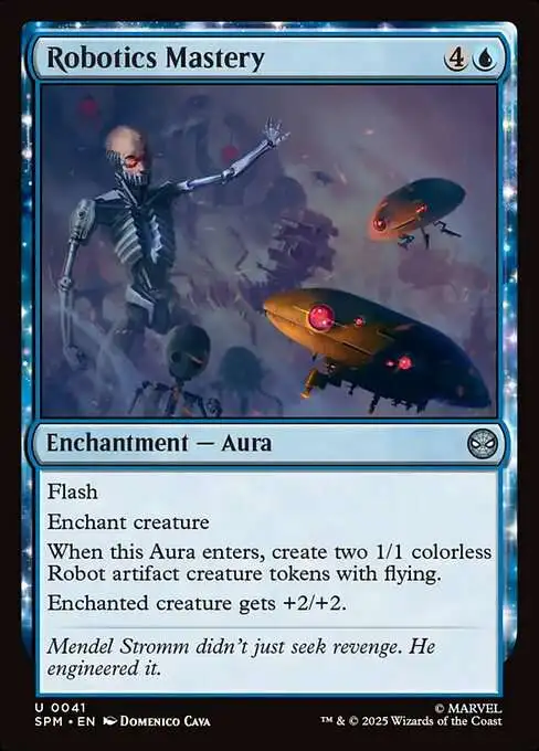 Magic The Gathering Marvel Spider-Man Single Card Uncommon Robotics Mastery 41 FOIL - ToyWiz Magic The Gathering Marvel Spider-Man Single Card Uncommon Robotics Mastery 41 FOIL - ToyWiz