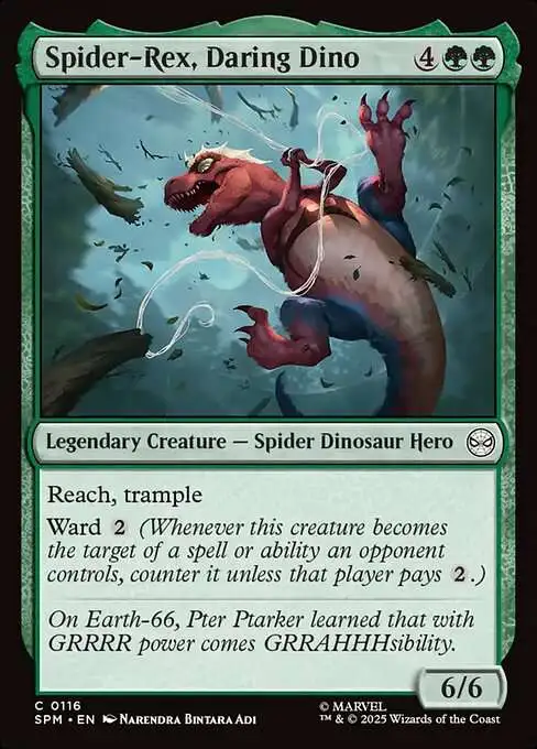MtG Marvel Spider-Man Common Spider-Rex, Daring Dino #116