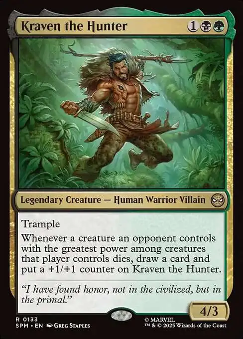MtG Marvel Spider-Man Rare Kraven the Hunter #133
