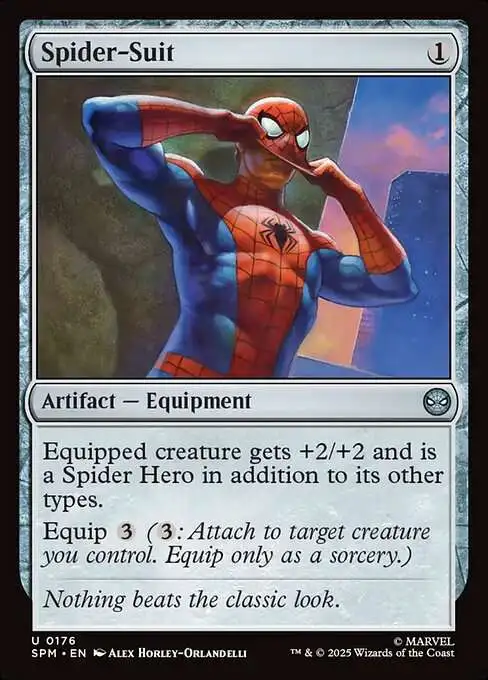 MtG Marvel Spider-Man Uncommon FOIL Spider-Suit #176