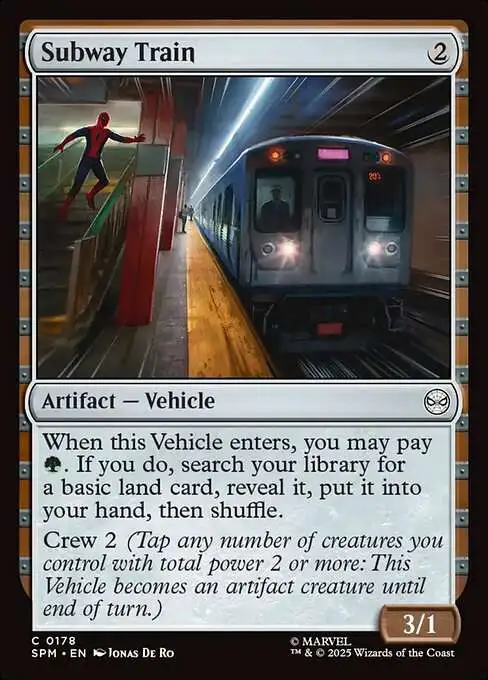 MtG Marvel Spider-Man Common Subway Train #178