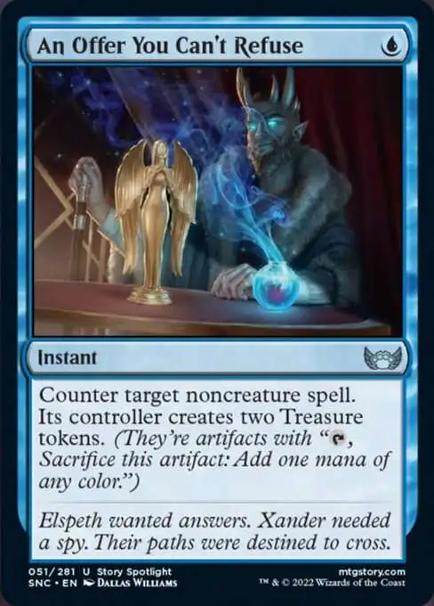 MtG Trading Card Game Streets of New Capenna Uncommon An Offer You Can't Refuse #51