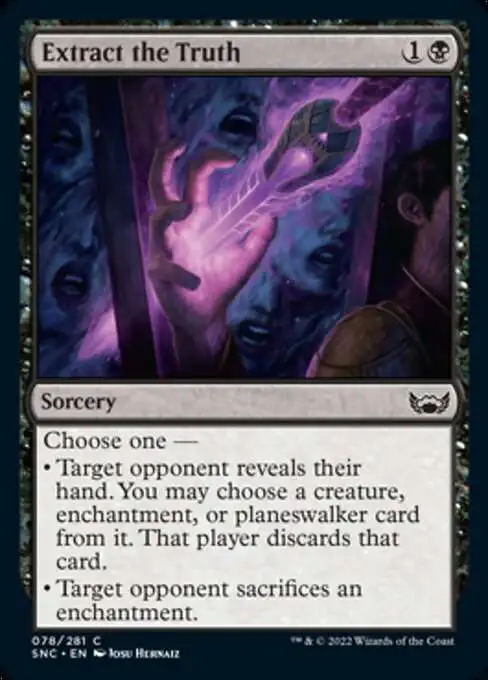 MtG Trading Card Game Streets of New Capenna Common Extract the Truth #78