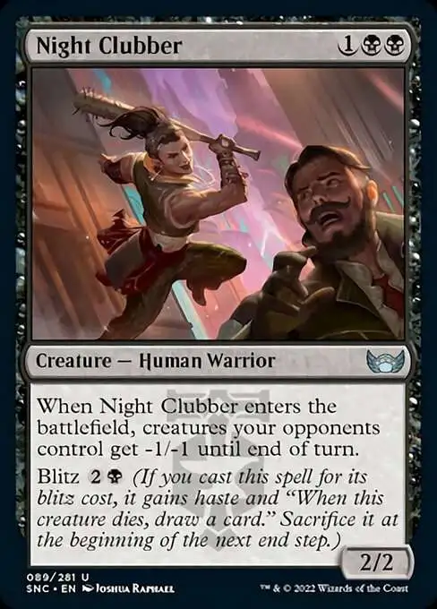 Magic The Gathering Trading Card Game Streets of New Capenna Single Card  Uncommon Night Clubber 89 - ToyWiz