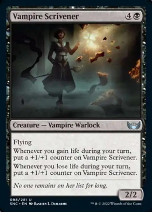 Magic The Gathering Trading Card Game Streets of New Capenna Single Card  Uncommon Vampire Scrivener 98 - ToyWiz