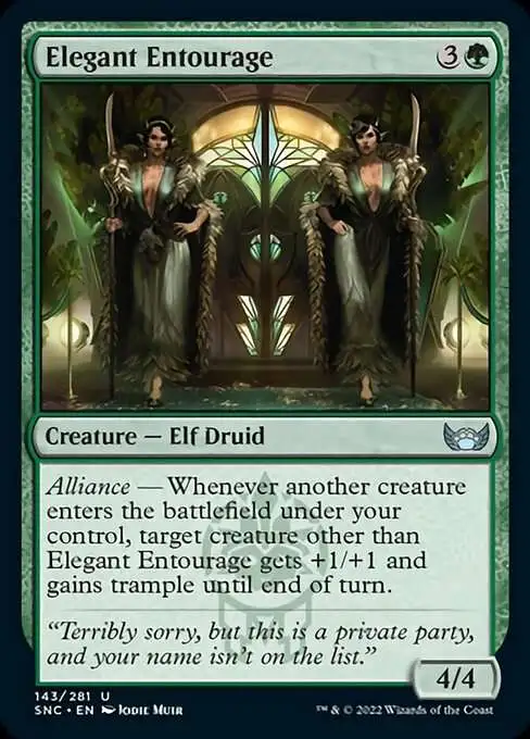 MtG Trading Card Game Streets of New Capenna Uncommon Elegant Entourage #143