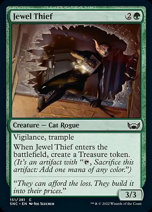 MtG Trading Card Game Streets of New Capenna Common Jewel Thief #151