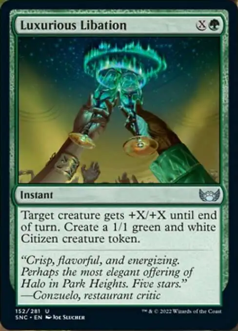 Magic The Gathering Trading Card Game Streets of New Capenna Single Card  Uncommon Luxurious Libation 152 - ToyWiz