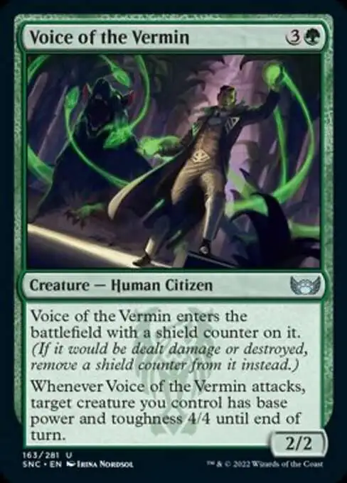Magic The Gathering Trading Card Game Streets of New Capenna Single Card  Uncommon Voice of the Vermin 163 - ToyWiz