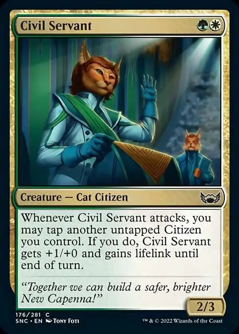MtG Trading Card Game Streets of New Capenna Common Civil Servant #176