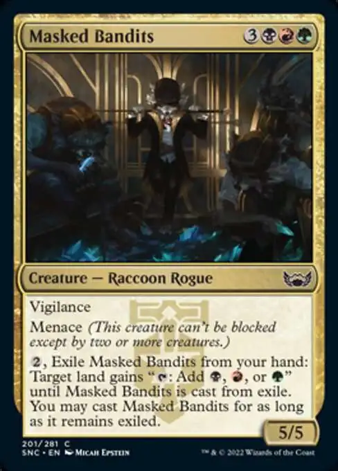 MtG Trading Card Game Streets of New Capenna Common Masked Bandits #201