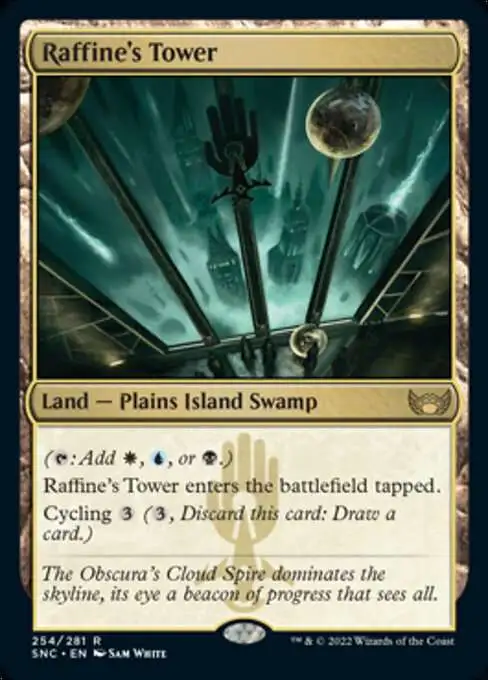 MtG Trading Card Game Streets of New Capenna Rare Raffine's Tower #254