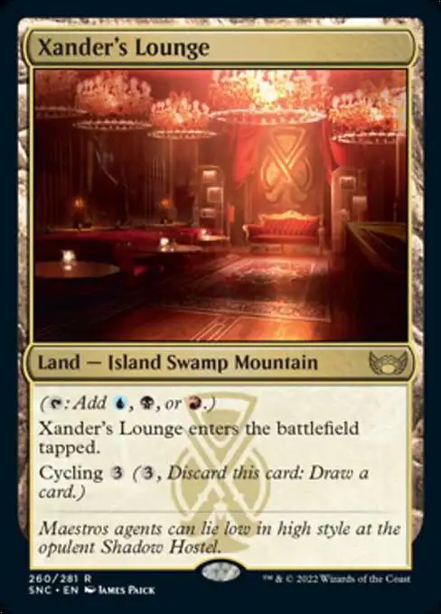 MtG Trading Card Game Streets of New Capenna Rare Xander's Lounge #260