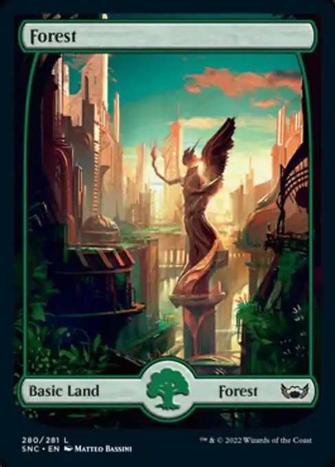 MtG Trading Card Game Streets of New Capenna Common Forest #280 [Full Art]