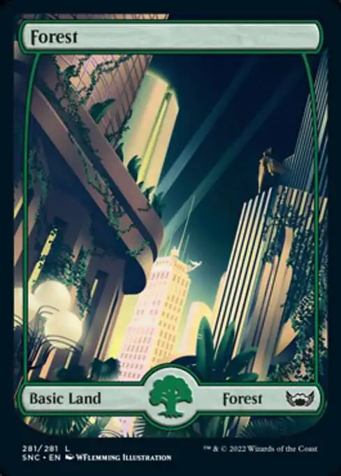 MtG Trading Card Game Streets of New Capenna Common Forest #281 [Full Art]