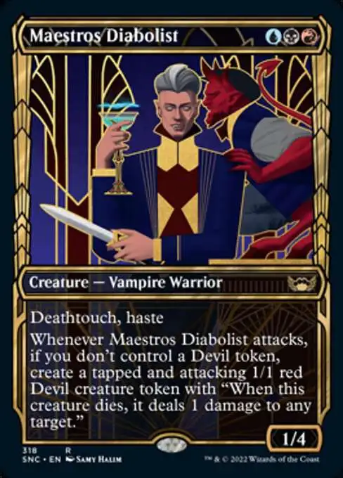 MtG Trading Card Game Streets of New Capenna Rare Maestros Diabolist #318 [Showcase]