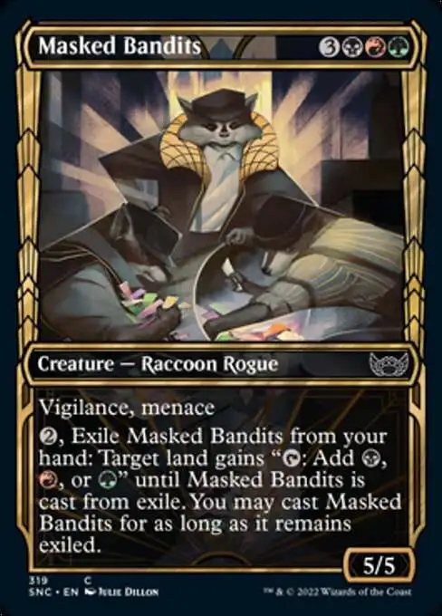 MtG Trading Card Game Streets of New Capenna Common Masked Bandits #319 [Showcase]
