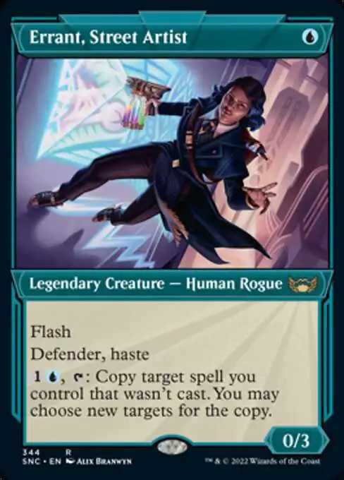 MtG Trading Card Game Streets of New Capenna Rare Errant, Street Artist  #344 [Showcase]