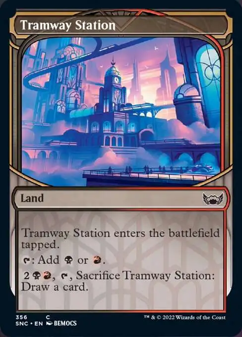 Magic The Gathering Trading Card Game Streets of New Capenna Single Card  Common Tramway Station 356 Showcase - ToyWiz