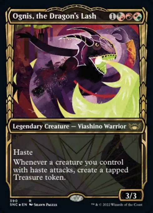 MtG Trading Card Game Streets of New Capenna Rare Ognis, the Dragon's Lash  #390 [Gilded Foil Cards]