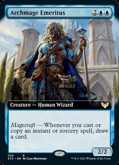MtG Strixhaven: School of Mages Rare Archmage Emeritus #295 [Extended Art]