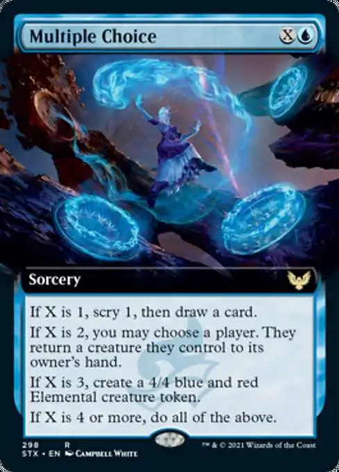 MtG Strixhaven: School of Mages Rare Multiple Choice #298 [Extended Art]