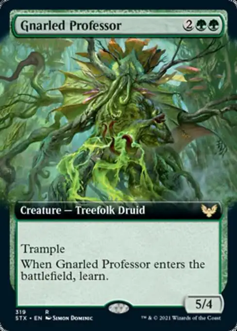 MtG Strixhaven: School of Mages Rare Gnarled Professor #319 [Extended Art]