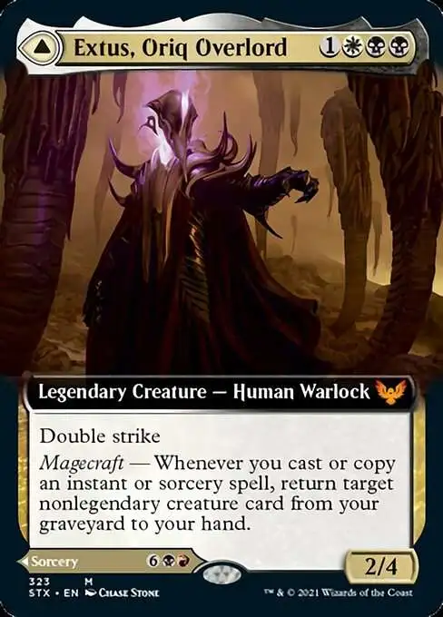MtG Strixhaven: School of Mages Mythic Rare Extus, Oriq Overlord // Awaken the Blood Avatar #323 [Extended Art]